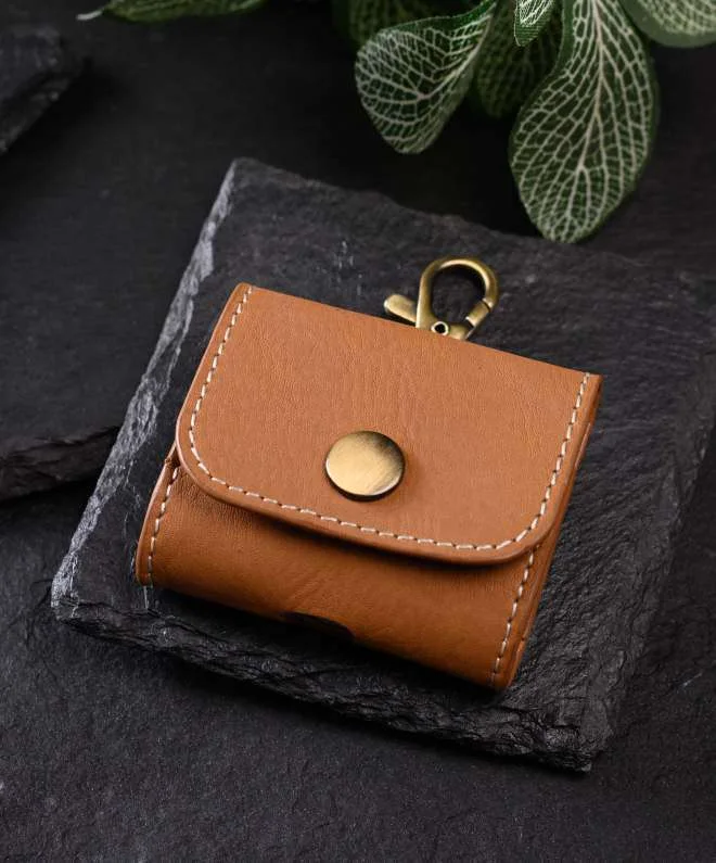 Earbuds Case – Tan – genuine leather, wholesale from Charlie International India