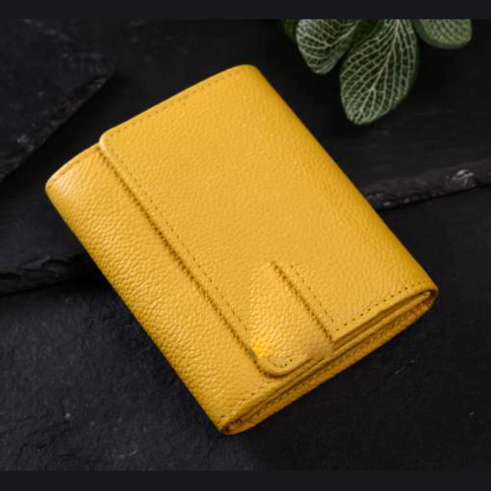 Pebble Trifold – Yellow – genuine leather, wholesale from Charlie International India